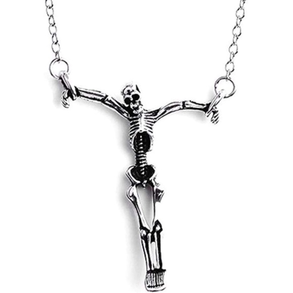 Skull Pendant / Skull Necklace Stainless Steel / Skull With  Skull PUNK Pendant Stainless Steel Necklace